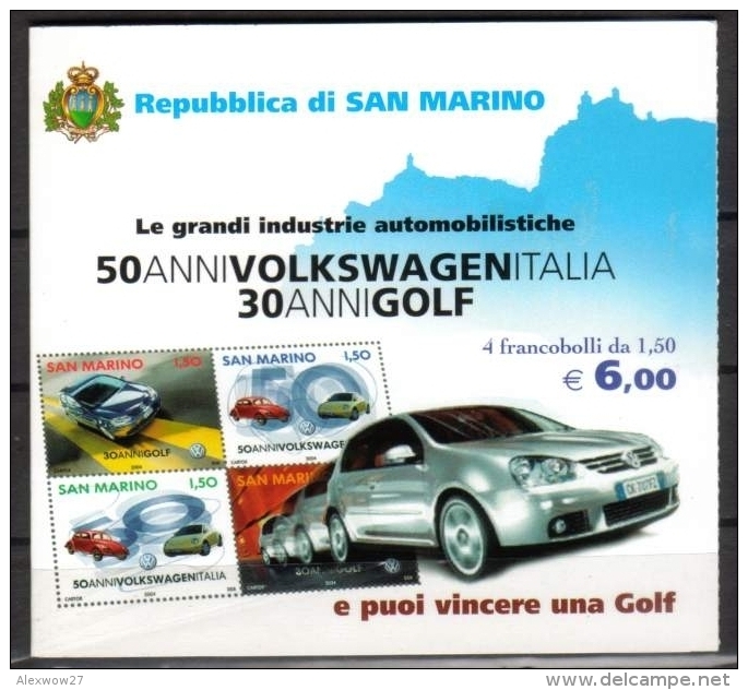 San Marino 2004 Libretto Grandi Industrie Automobilistiche Volkswagen Nuovo** - Libretti