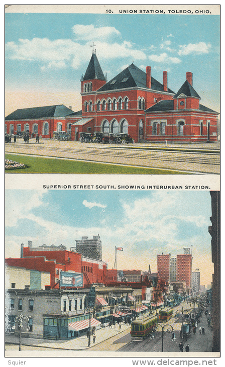 Toledo, Union Station, Superior Str. Interurban Station, Trams - Toledo