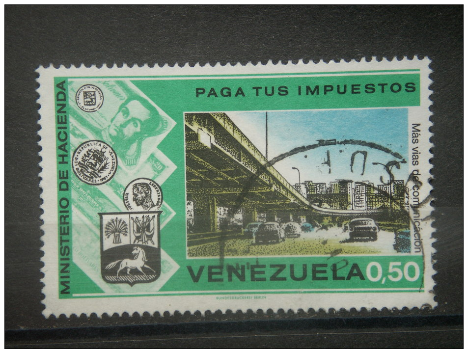 VENEZUELA, 1974, Used 50c &ldquo;Pay Your Taxes&rdquo; Campaign:, Scott 1075 - Venezuela