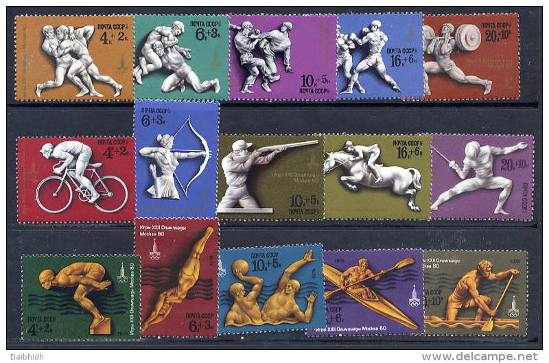 SOVIET UNION 1977-78 Olympic Sports Sets And Block MNH / **. - Unused Stamps