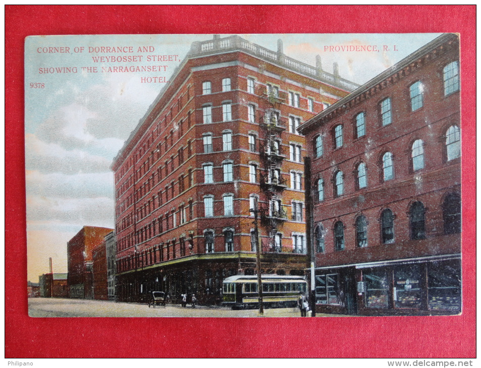 Providence,RI--Corner Of Dorrance And Weybossett Street Showing The Narragansett Hotel--not Mailed--PJ 120 - Providence