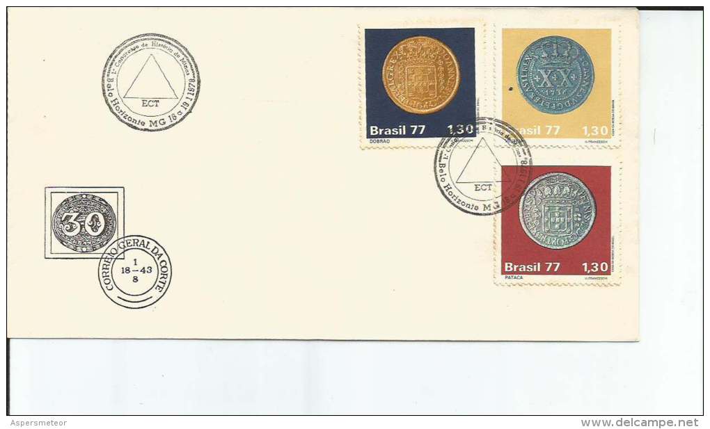 1º CONGRESAO DE HISTORIA DE MINAS  BELO HORIZONTE   SPECIAL COVER  MATASELLO  FDC SELLO   OHL - FDC