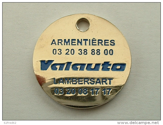 JETTON DE CADDIES - VOLKSWAGEN VALAUTO ARMENTIERES LAMBERSART - Jetons De Caddies