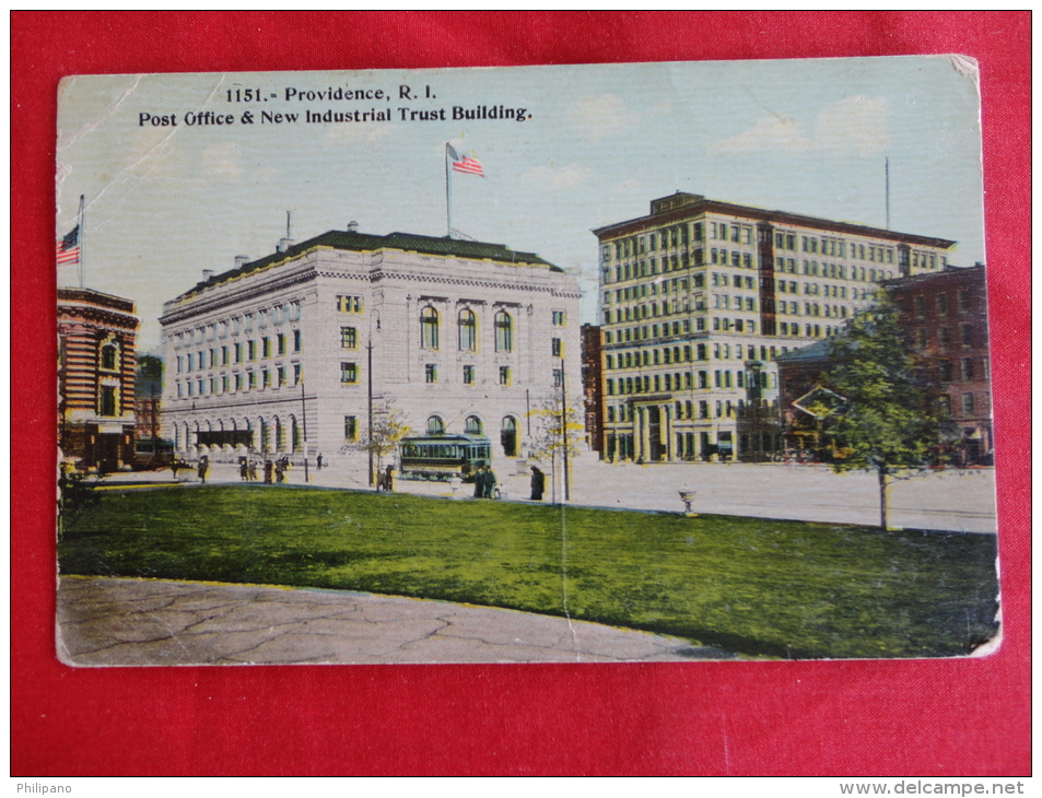 Providence,RI--Post Office And New Industrial Trust Building--cancel 1911--PJ 120 - Providence