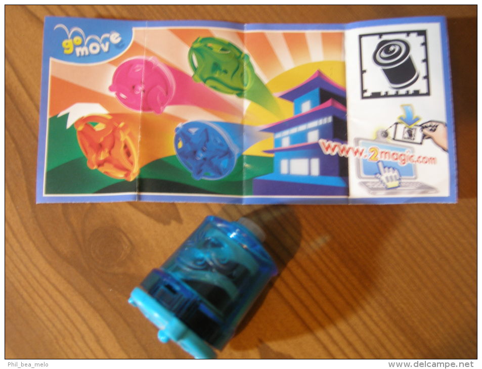 KINDER SURPRISE 2012 GO MOVE - N°TR050 - TOUPIE BLEUE + BPZ - ETAT COMME NEUF - Otros & Sin Clasificación