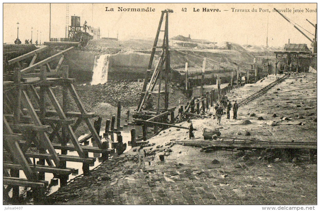 LE HAVRE (76) Travaux Du Port Nouvelle Jetée Nord - Port