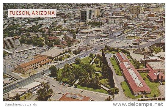 Arizona Tucsons Showing Southern Pacific Hospital In Right Foreground - Tucson