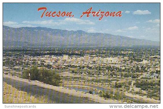 Arizona Tucson Elevation 2450 Looking Over The Metroplitan Area From A Mountain One Of Famous Landmarks - Tucson