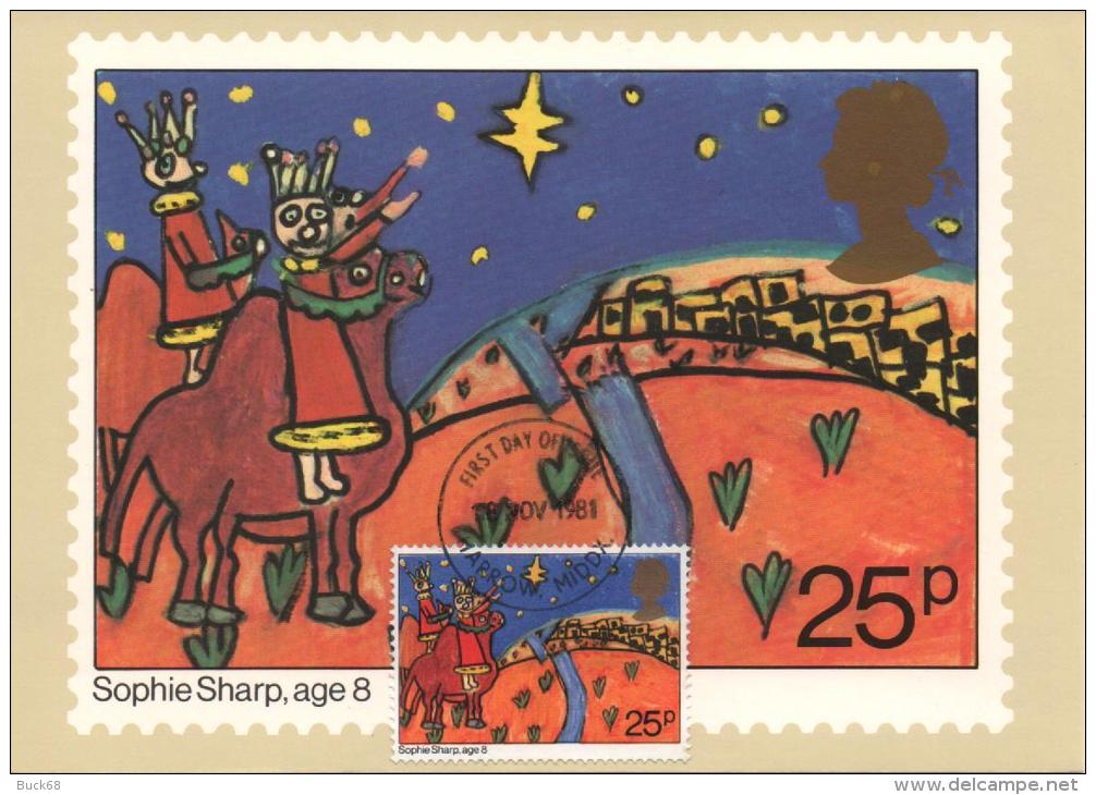 GRANDE-BRETAGNE Carte FDC 1015 Rois Mages Epiphanie Weihnachten Navidad Christmas Kerstmis Natale - Christmas