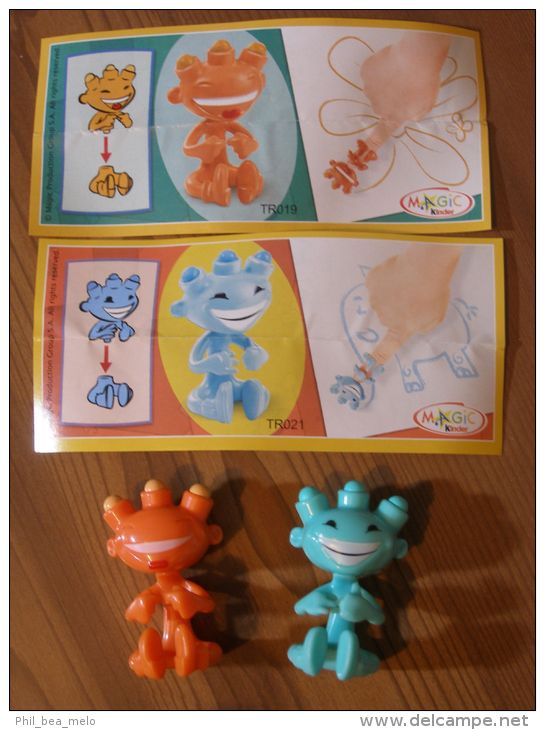 KINDER SURPRISE 2012 MIXART - N°TR019 / TR021 LUTINS DESSINS + BPZ - ETAT COMME NEUF - Sonstige & Ohne Zuordnung