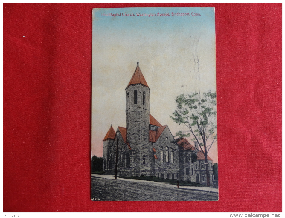 Bridgeport,CT--First Baptist Church Washington Avenue--cancel 1909--PJ 121 - Bridgeport