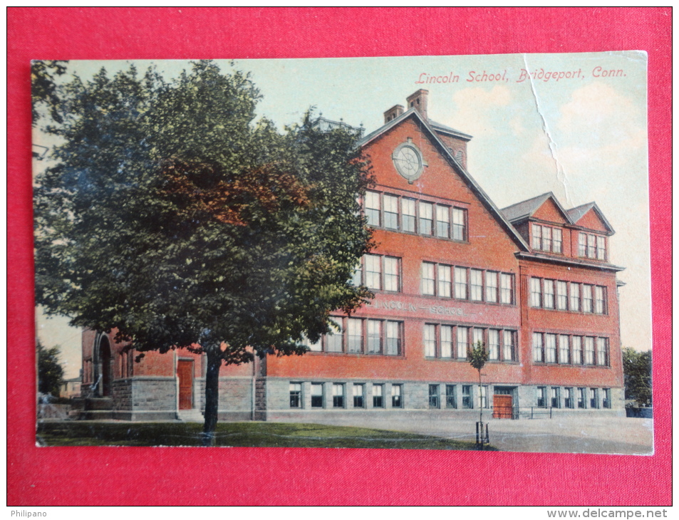 Bridgeport,CT--Lincoln School--cancel 1909--PJ 122 - Bridgeport