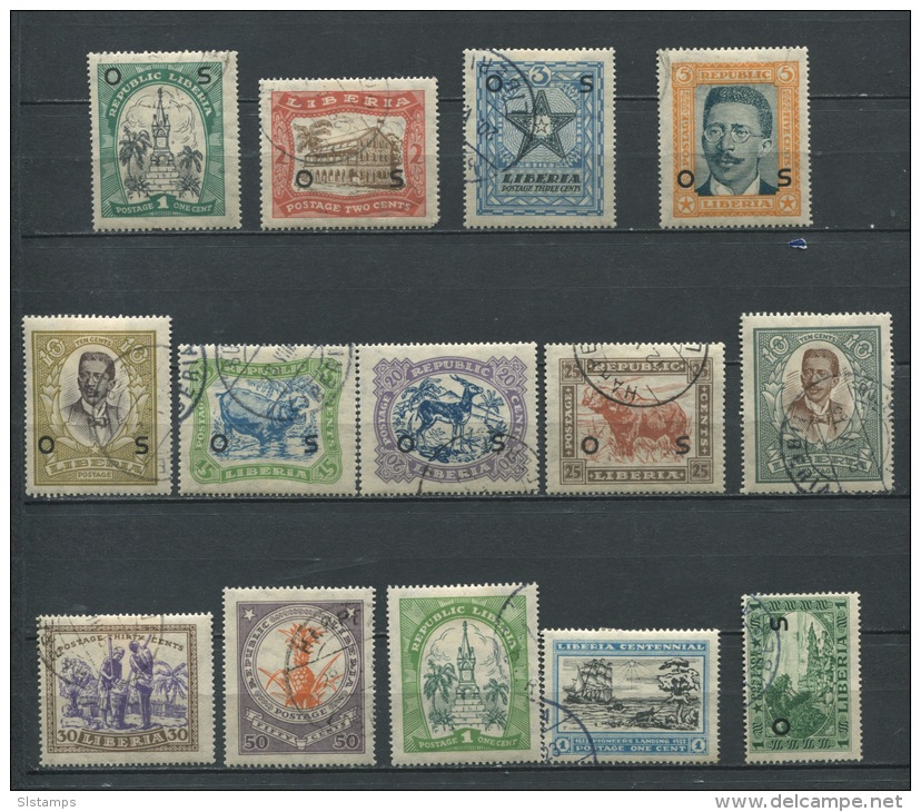 Liberia 1923 Used/CTO Overprint  "O S " - Liberia