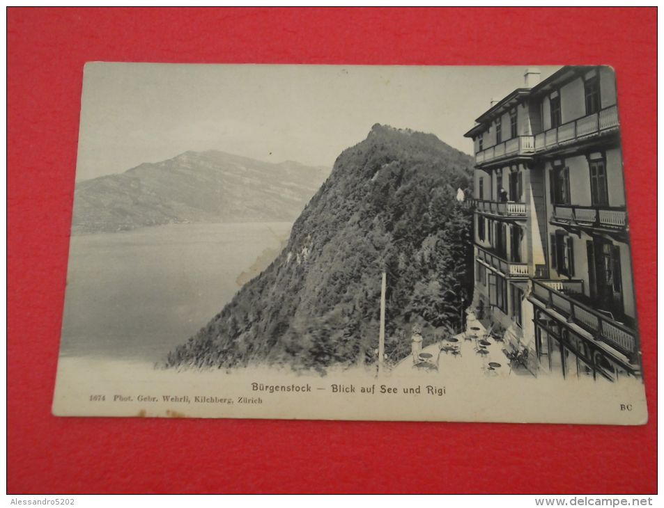 Burgenstock - Blick Aus See Und Rigi Precurseur - Autres & Non Classés