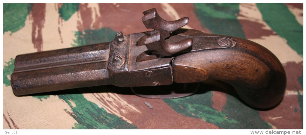 ANCIEN PISTOLET A CHEMINE  DEUX CANONS  (poudre Noire) - Armas De Colección
