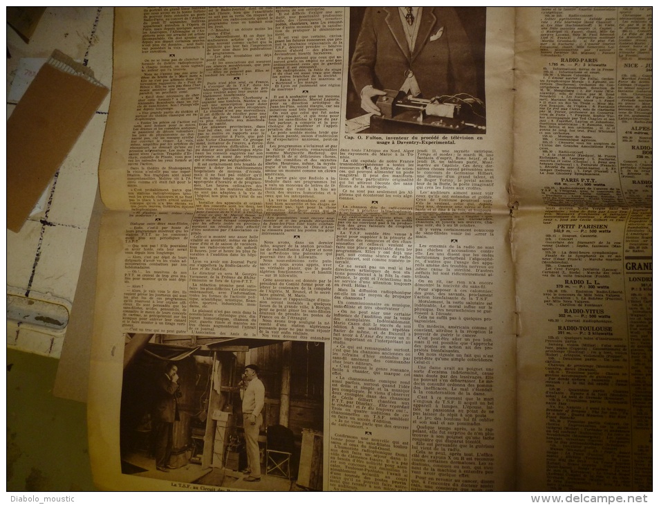 30 Septembre 1928   HEBDO TSF Le Grand Ténor SULLIVAN; Canot Automobile Dirigé Par T.S.F; Haut-Parleur Curieux; MARCONI - Andere & Zonder Classificatie