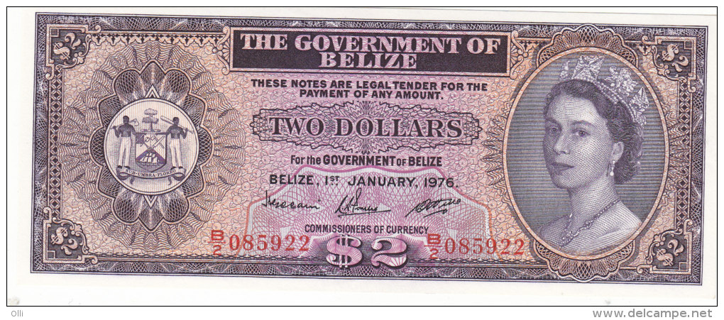 Belize 2 DOLLARS 1976 ***UNC*** P-34c - Belice