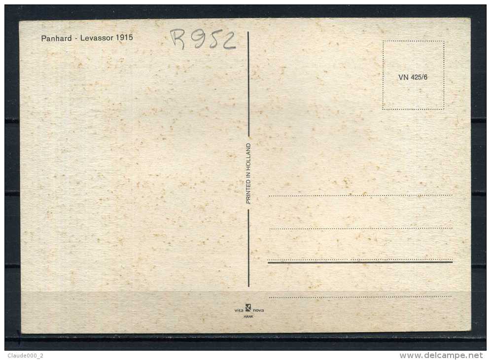 PANHARD LEVASSOR 1915 .  Voir Recto - Verso  (R952) - Voitures De Tourisme