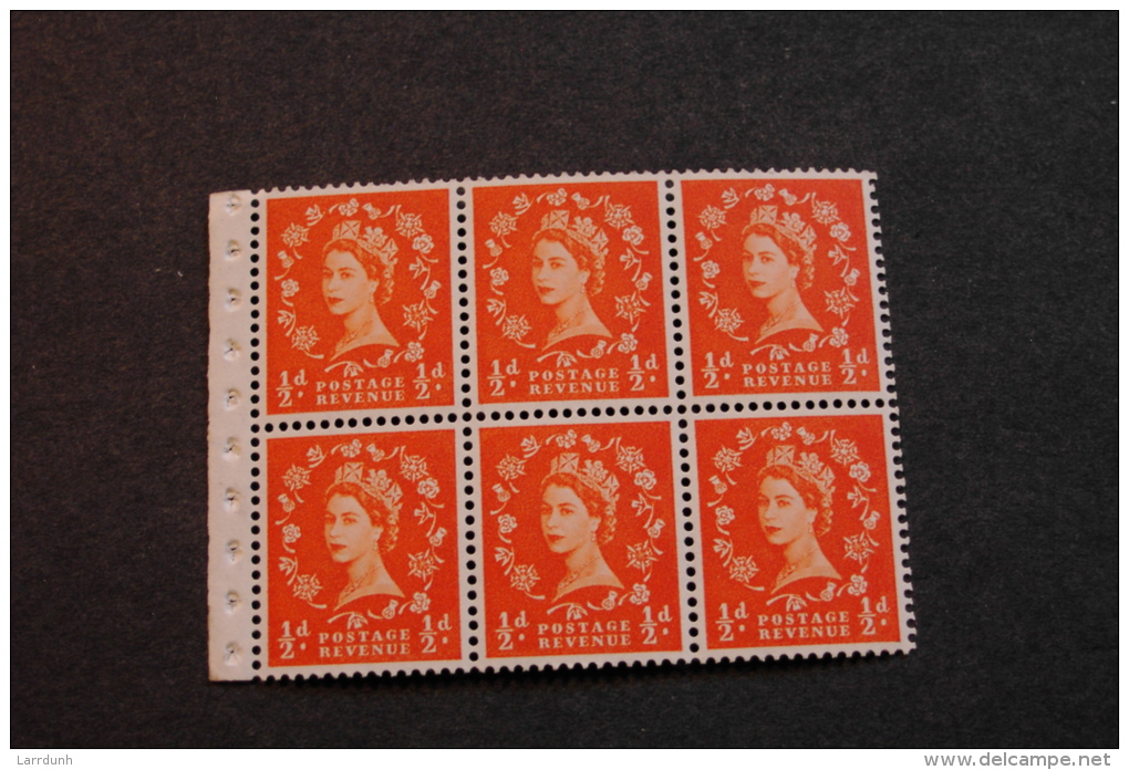 Great Britain 353a Booklet Pane Of 6 Queen Elizabeth II MNH 1958-65 A04s - Booklets