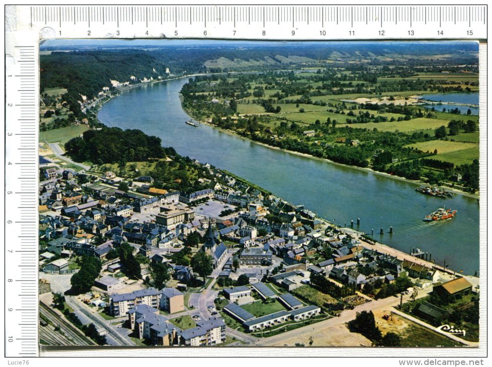 DUCLAIR -  Vue Aérienne  - La Seine  -  Le Bac - Duclair