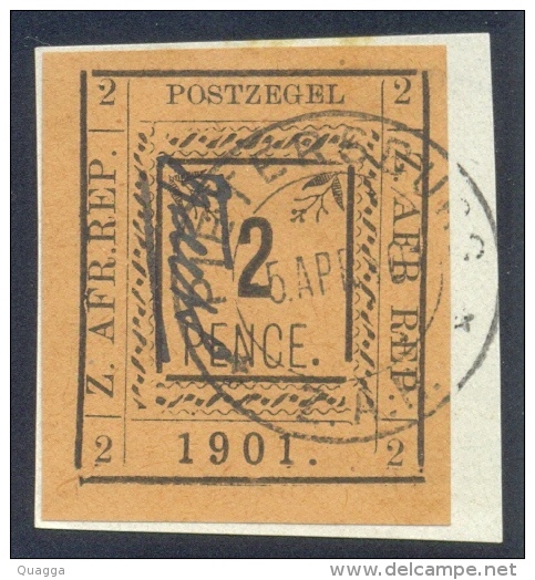 Pietersburg 1901. 2d Black/orange, Imperf. SG 7var. - Transvaal (1870-1909)