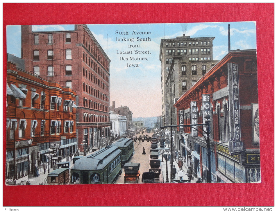 Des Moines,IA--Sixth Avenue--cancel 1918--PJ 123 - Des Moines