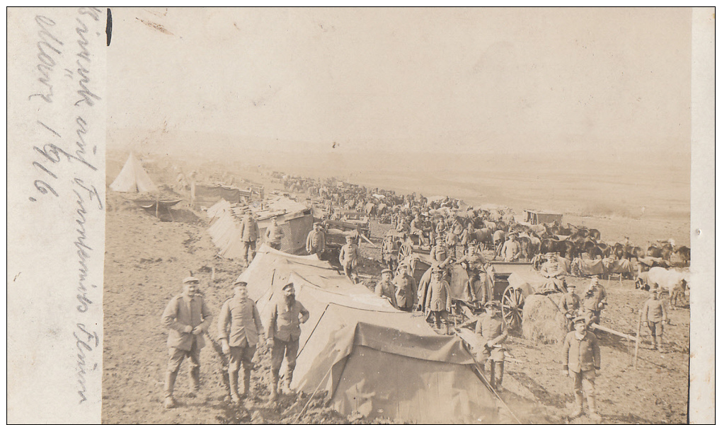 FRANKREICH-SOLDATS ALLEMANDS-BIWAK-CARTE PHOTO - War 1914-18