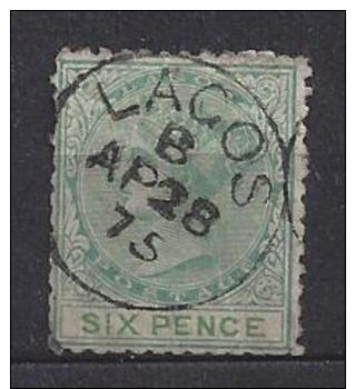 LAGOS QV  SG 6 USED CAT £17  SEE SCAN - Nigeria (...-1960)