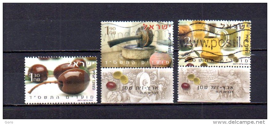 Israel   2003  .-   Y&T Nº   1677/1679 - Oblitérés (sans Tabs)