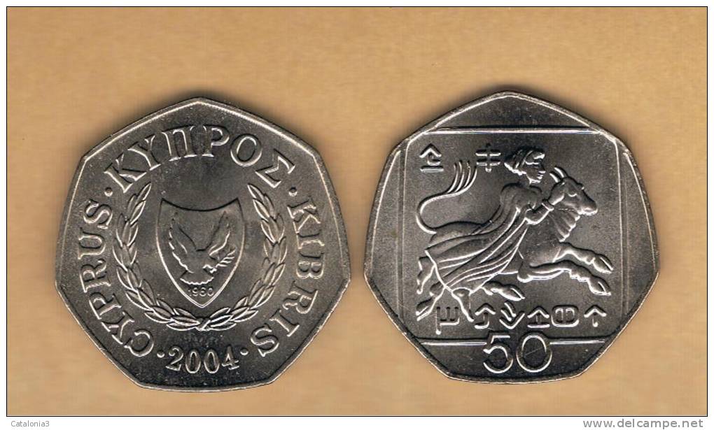 CHIPRE -   50 Cents  2004 SC  KM66 - Zypern