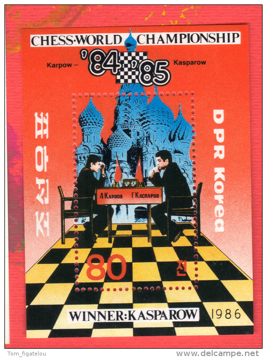 COREE DU NORD 1986 Neuf** Echecs Echec Chess Schach Scacchi Ajedrez - Scacchi