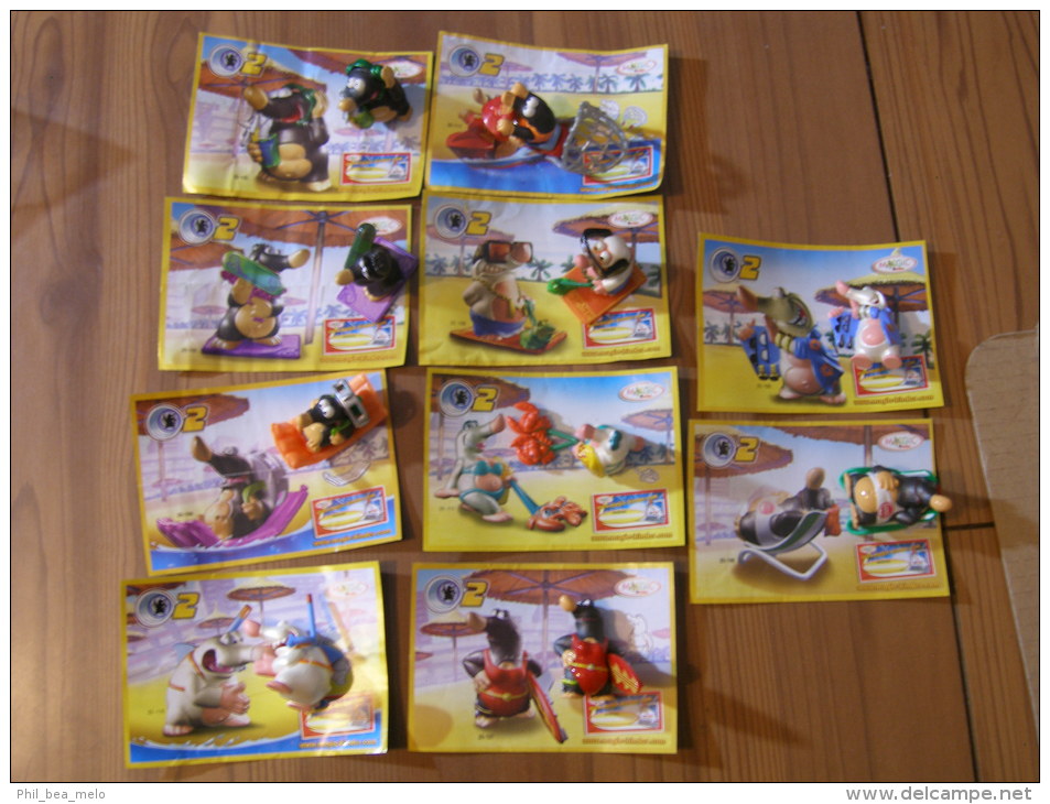 KINDER MAGIC 2006 MISSION TAUPE 2 - N° 2S-103 à 2S-111 / 2S-113 - 10 PERSONNAGES DIFFERENTS+ BPZ - Monoblocs