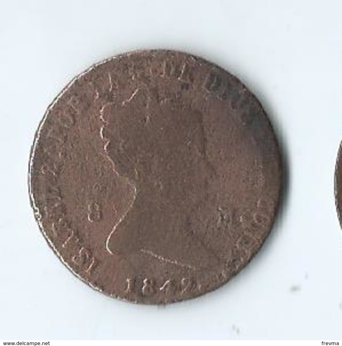 ISABEL II  8 MARADEVIS 1842 - Monedas Provinciales