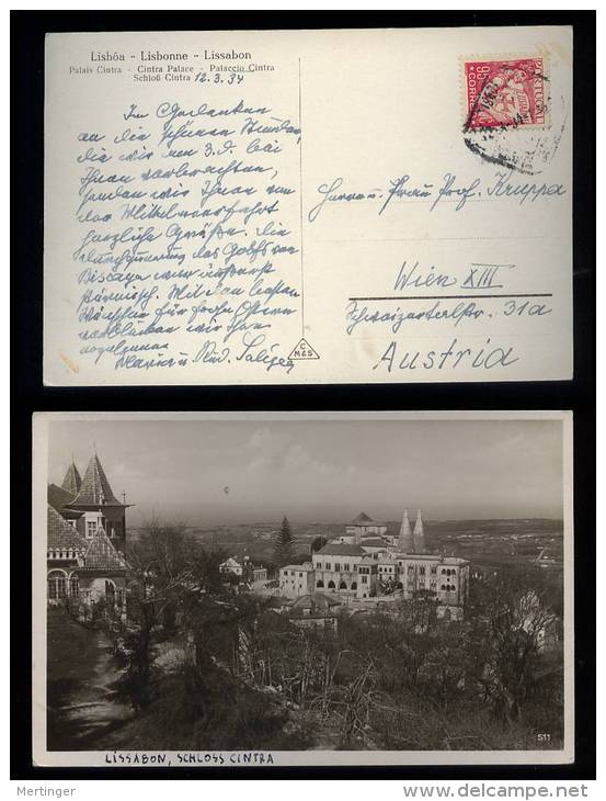 Portugal 1934 Postcard 0,95 E Lusiadas To AUSTRIA  Single Franking - Storia Postale