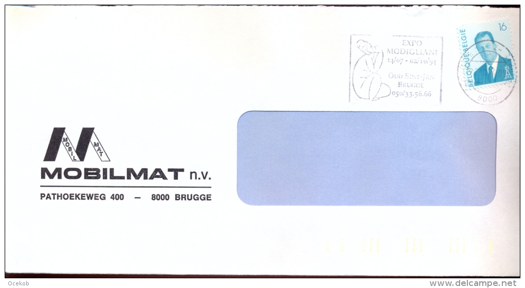 Omslag Enveloppe Brugge - Pub Reclame Mobilmat 1994 - Enveloppes