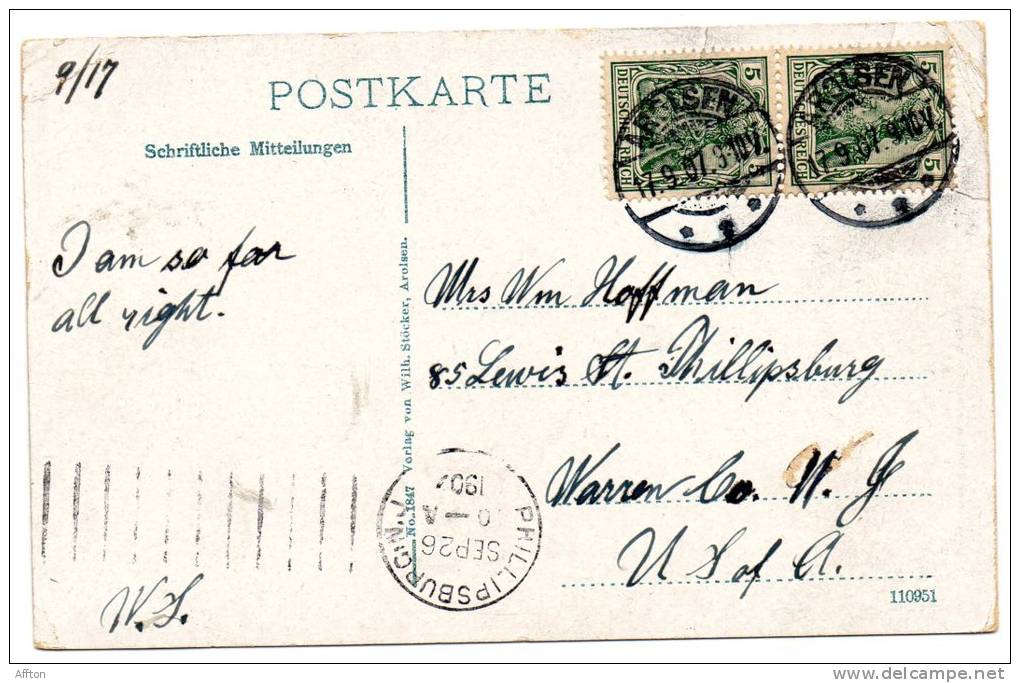 Arolsen 1907 Postcard - Bad Arolsen