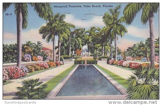 Florida Palm Beach Memorial Fountain - Palm Beach