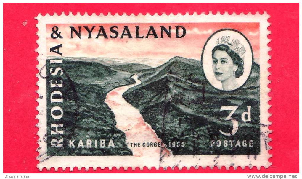 Rhodesia & Nyasaland - USATO - 1955 - Kariba - The Gorge - 3d - Rhodesia & Nyasaland (1954-1963)