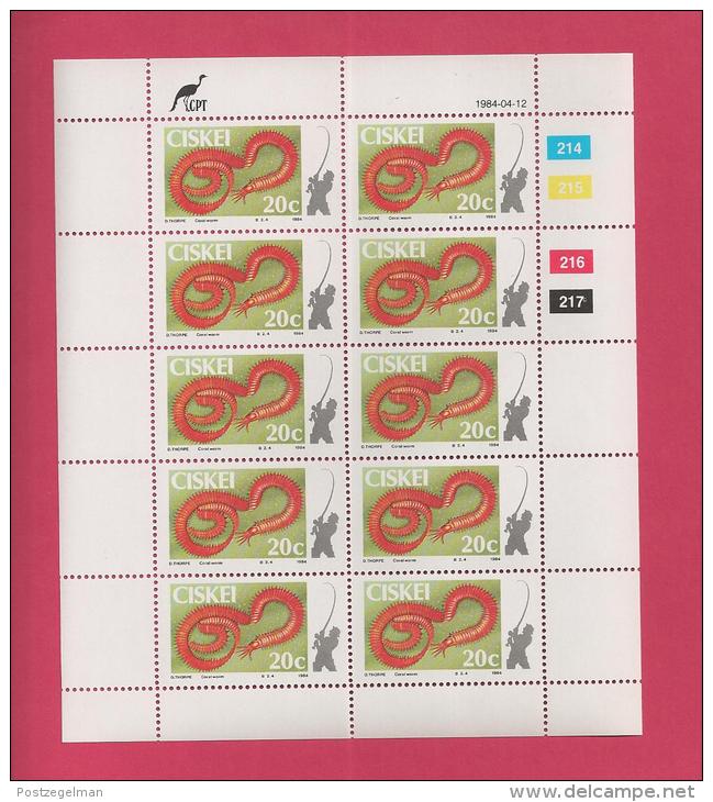 CISKEI, 1984, MNH Stamp(s) In Full Sheets, Fish Bait, Nr(s) 57-60, Scan S911 - Ciskei