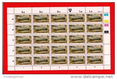 VENDA, 1986, MNH Stamp(s) In Full Sheets, Definitives Reptiles, Nr(s) 120-136 - Venda