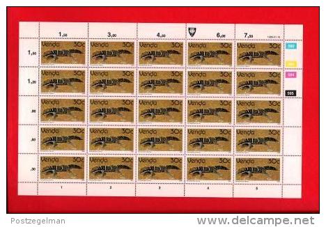 VENDA, 1986, MNH stamp(s) in full sheets, Definitives Reptiles, nr(s) 120-136