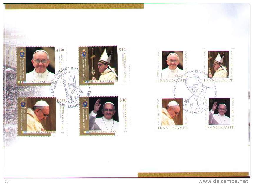 ARGENTINA 2013 - POPE FRANCIS: JOINT ISSUE With VATICAN (FOLDER) - Oblitérés