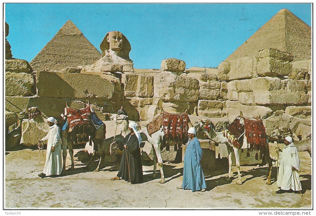 CP EGYPTE  - GIZA - The Great Sphinx And Keops Pyramid  - 090 - Gizeh