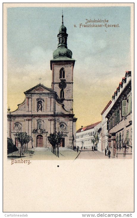 [DC8716]  BAMBERG - JAKOBSKIRCHE - FRANZISKANER KONVENT- CARTOLINA D'EPOCA - Old Postcard - Bamberg