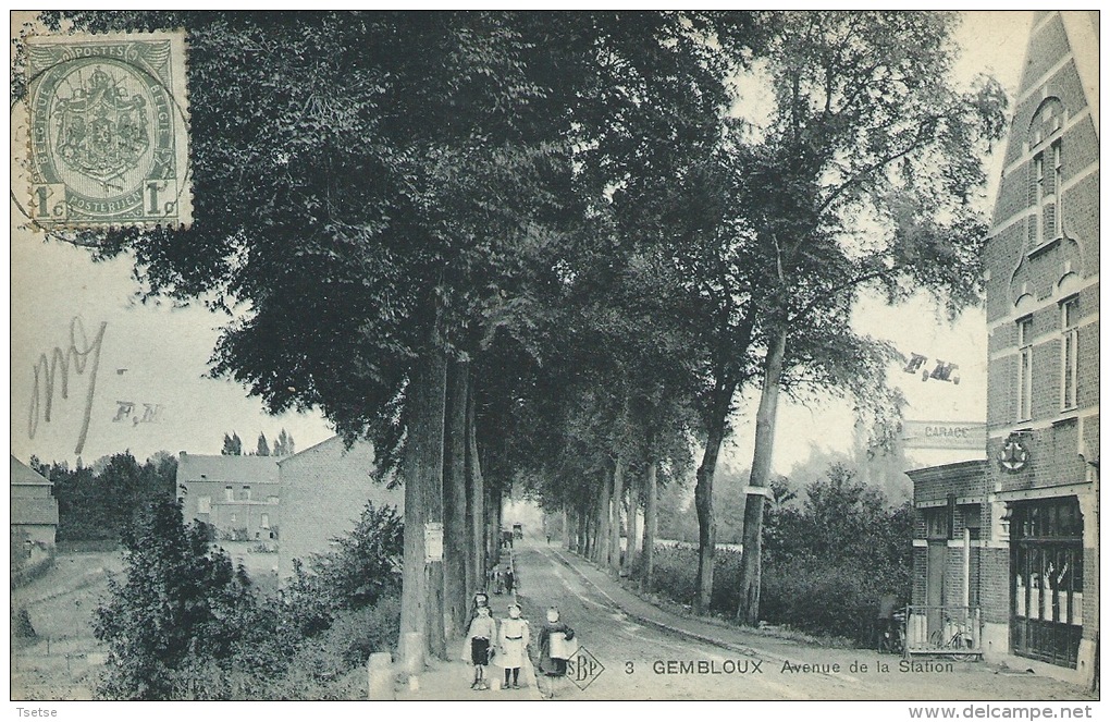 Gembloux - Avenue De La Gare - S.B.P. - 1907 ( Voir Verso ) - Gembloux