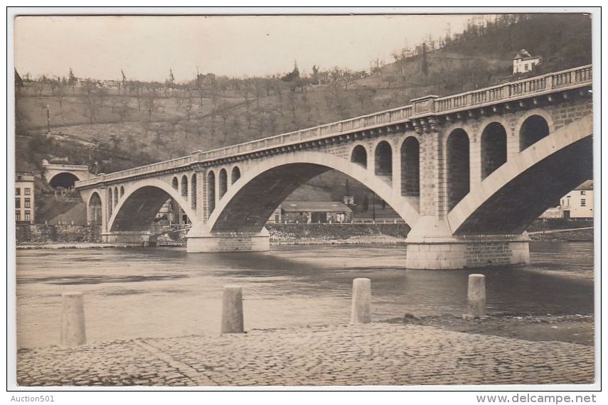 17238g HUY - Le PONT Et Le TUNNEL Du CHEMIN De FER - Carte Mère - Editeur Tobiansky +/- 1926 - Hoei