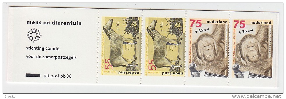 E904 - NEDERLAND PAYS BAS Yv N°1309a CARNET ** ANIMAUX ANIMALS - Carnets Et Roulettes