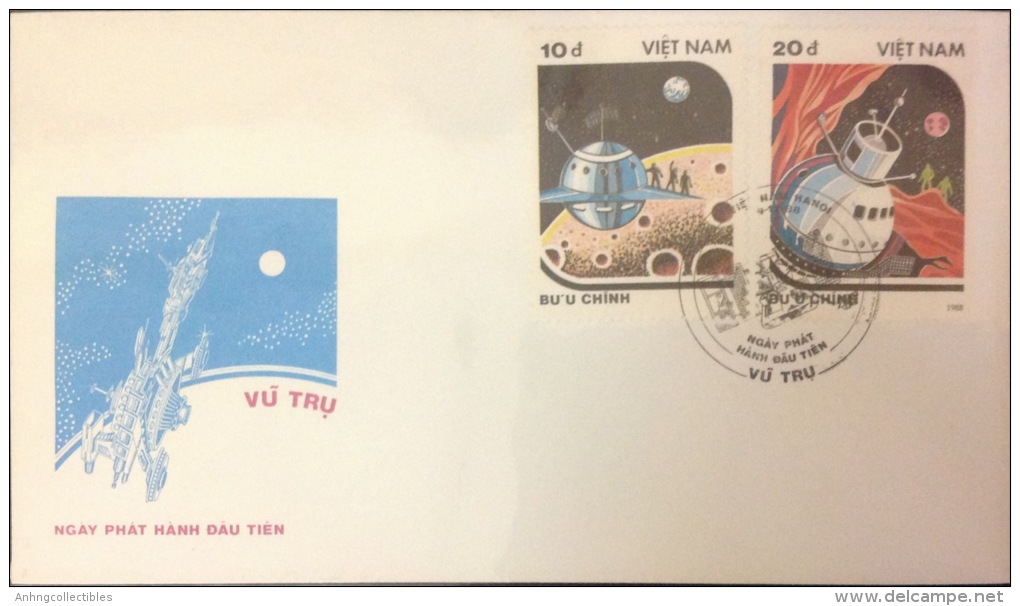 Vietnam: Space - 1988 Completed 05 FDC - Fine - Azië