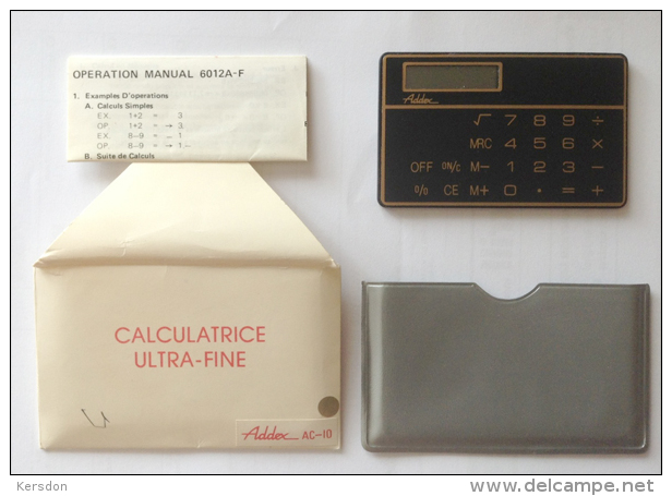 Calculatrice ADDEX Complet - Pour Collectionneur - Other Apparatus