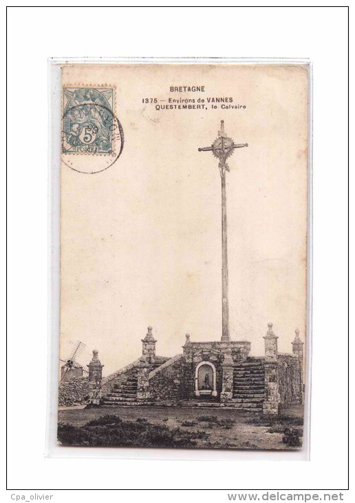 56 QUESTEMBERT Calvaire, Croix De Mission, Ed MTIL 1375, Breatgne, 1905 - Questembert